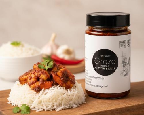 Grozo Homemade Prawn Pickle (500 Grams) img