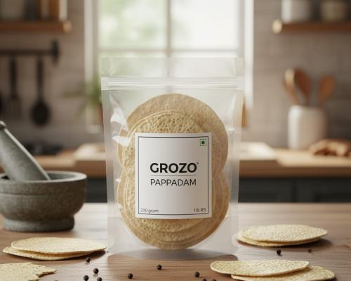 Pappadam – Traditional Kerala Lentil Crisps | 230g | Handcrafted & Hygienically Packed img